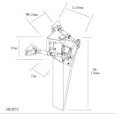 Alu Ruderanlage Profi 157 x 50 für Katamarane - mit Seilzuganlenkung und Hydraulik Attrappen