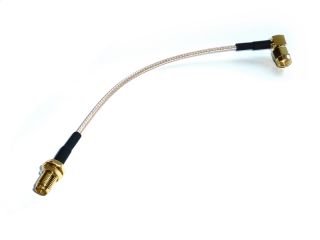 Pigtail RP SMA Buchse Winkelstecker 90&deg; auf RP SMA Stift - RG316 Antennen Adapter 15cm