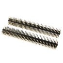 Stiftleiste 2,54 mm - 3 x 40 pins 3-reihig gewinkelt 90° - Leiterplatten Buchsenleiste