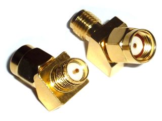 Winkeladapter 45&deg; Antennen Adapter RP-SMA-plug to RP-SMA-jack
