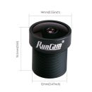 Kameralinse RunCam FPV Lens 2.5mm FOV 130 &deg; f&uuml;r CCD Video Camera M12x0.5 thread 1/3-inch