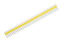 Stiftleiste 2,54 mm - 1 x 40 pins 1-reihig stehend - Leiterplatten Buchsenleiste Gelb
