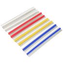 Stiftleiste 2,54 mm - 2 x 40 pins 2-reihig stehend - Leiterplatten Buchsenleiste farbig