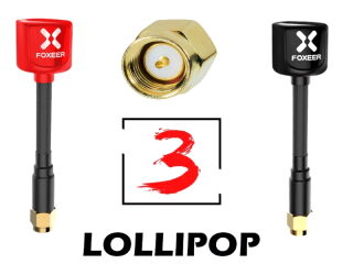 Foxeer 5.8G Lollipop3 2.5 dBi Omni FPV Antenne RHCP mit SMA- 2 Stück