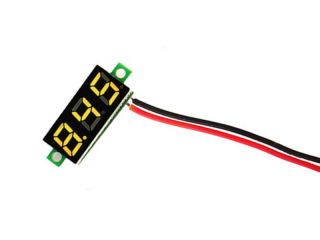 Mini Digital Volt Meter - Spannungstester mit LED Segment-Anzeige GELB