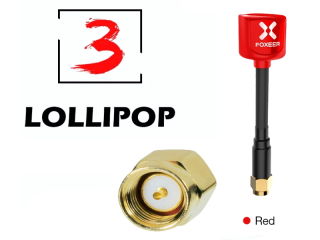 Foxeer 5.8G Lollipop3 2.5 dBi Omni FPV Antenne RHCP mit SMA- 2 Stück Rot