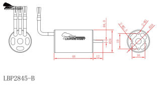 LEOPARD Brushless Inrunner LBP2845-B/4D 4110 KV(RPM/Volt)
