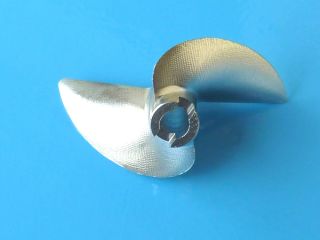 CNC Aluminium Propeller 40x4 P1.4 linksdrehend mit Drivedog f&uuml;r RC Rennboote