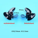 Speed Prop 3-Blatt 30x4.0 mit Drivedog linksdrehend Kunststoff