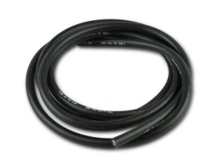 Silikonkabel 4mm&sup2; - 1m SCHWARZ - silicone wire 4mm&sup2;  1m BLACK 12AWG