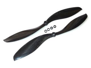 10x4,7 Carbon APC Style Set 1x links- 1x rechtsdrehend