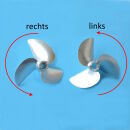 CNC 3-Blatt Alu - Hydro Propeller 40-M4 linksdrehend