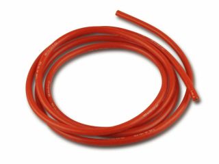 Silikonkabel 2,5mm&sup2; - 1m ROT - silicone wire 2,5mm&sup2;  1m RED 14AWG
